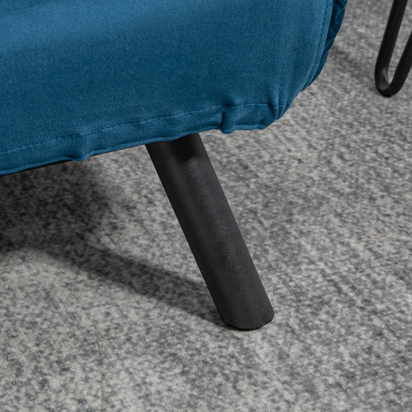 Miegama sofa 2 vietų sofa,  velvetinė sofa, miegojimo funkcija, su 2 pagalvėlėmis, velveto išvaizda, natūrali + mėlyna