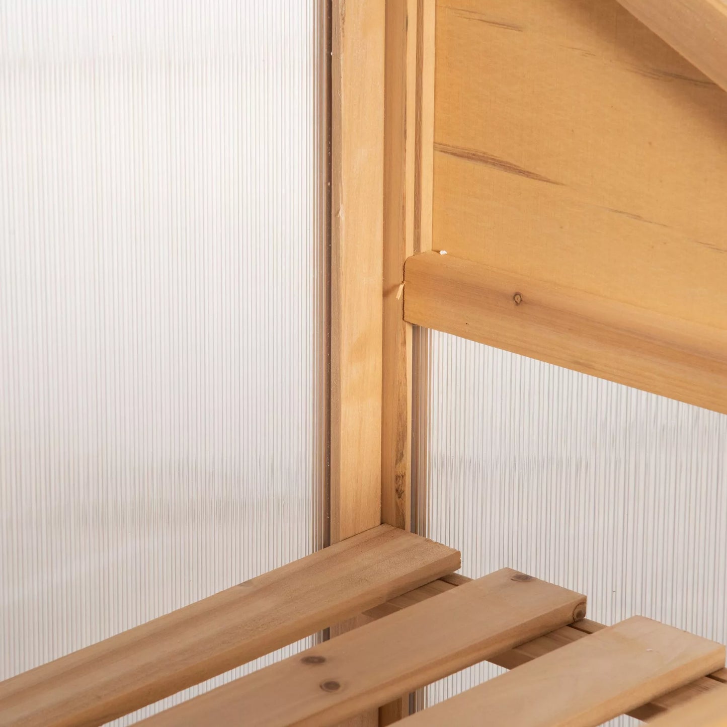 Mini šiltnamis, mažas šiltnamis su mediniu rėmu, langu ir dvigubomis durimis, 3 lentynos, 70L x 50B x 120H cm, rudas