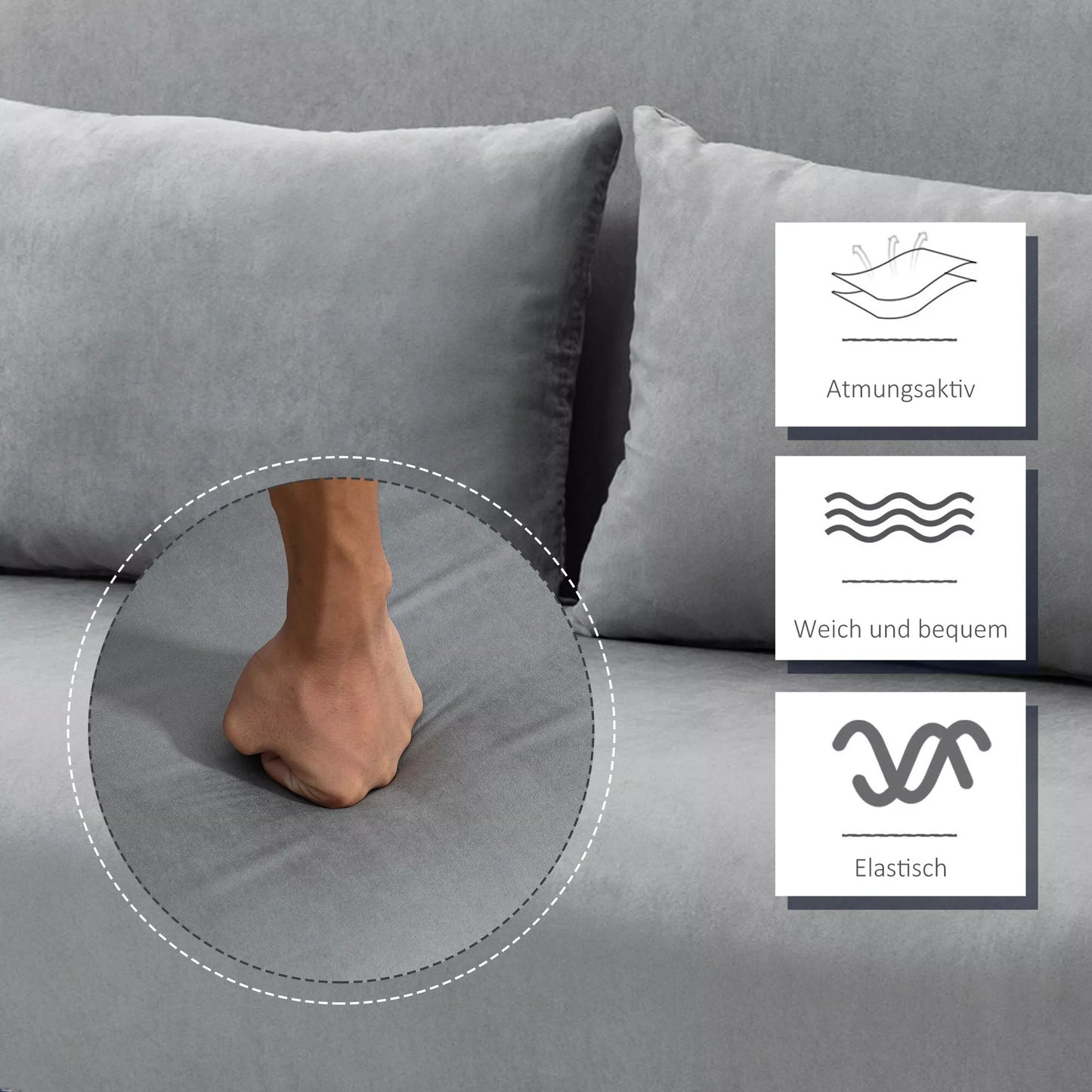 Miegamoji sofa, dvigulė sofa, sofa svečiams, su 2 pagalvėlėmis, pilka