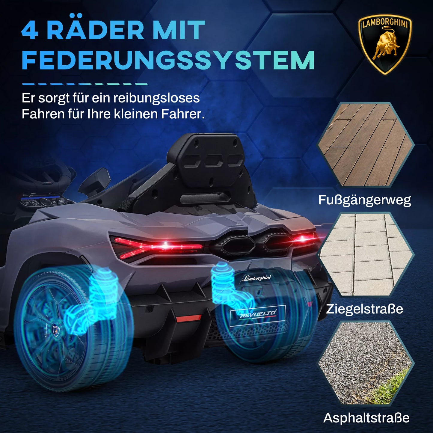 Elektrinis automobilis vaikams nuo 3-5 metų, švelni pavara, valdomas nuotoliniu būdu, su garso signalu, plastikas ir metalas, pilkos spalvos