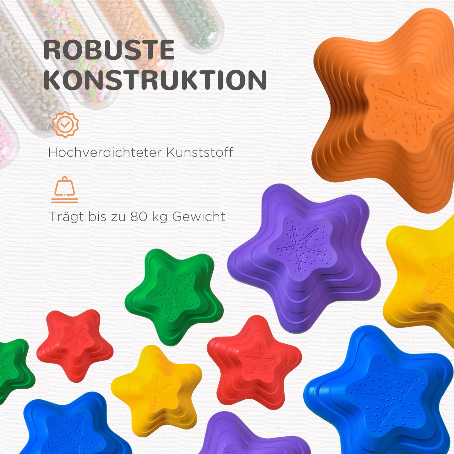 Balansavimo akmenys, pakopų akmenys, 11 vnt., sukraunami, neslystantys, tvirti, skirti naudoti viduje ir lauke, atlaiko iki 80 kg