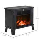 Pastatomas elektrinis židinys, 600/1200 W, 34 × 17 × 31 cm, juodas