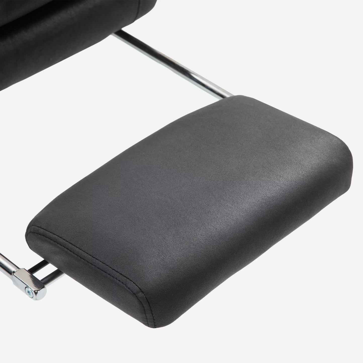 Biuro kėdė su masažo funkcija, šildoma, atlenkiama, dirbtinė oda, 65x72x109-117cm, juoda