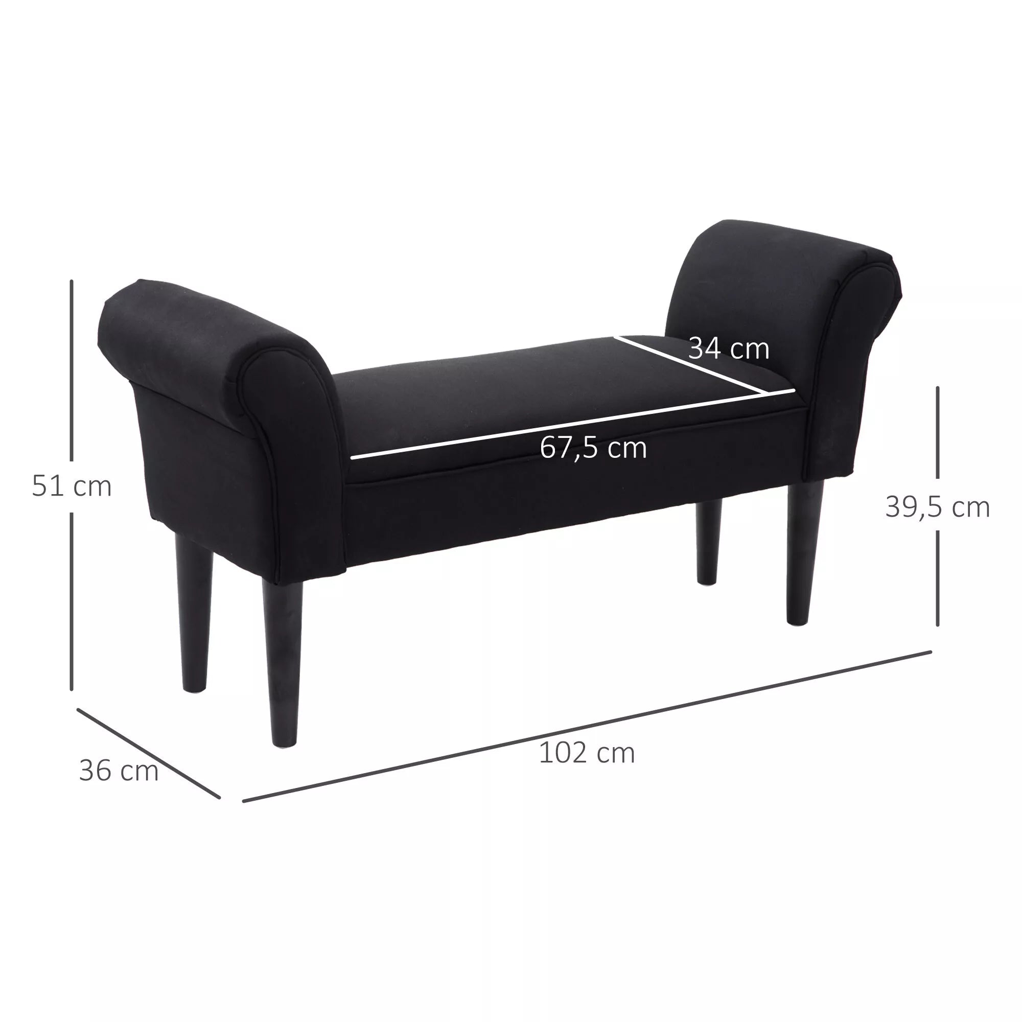 Schema su suolo matmenimis: 102 × 36 cm, aukštis 51 cm