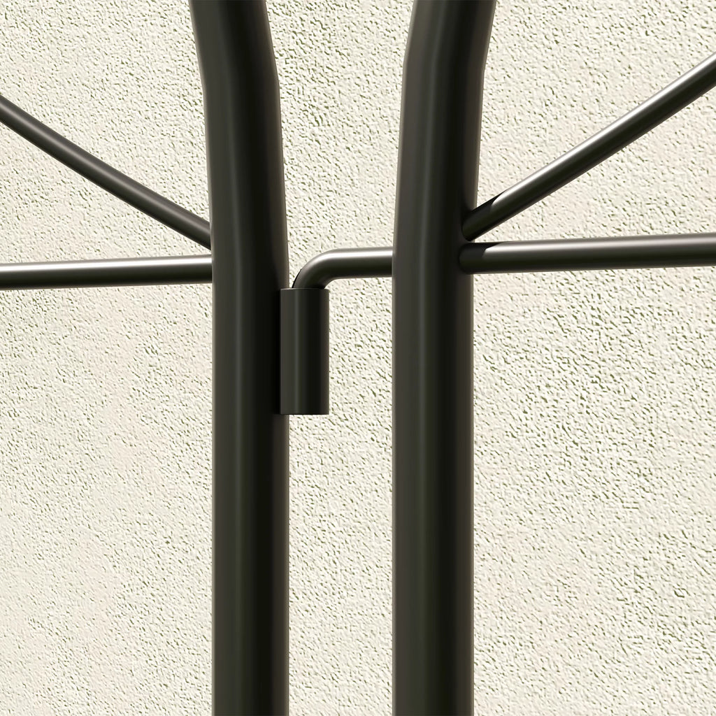 Metalinės grotelės vijokliniams augalams 50x150 cm juodos (2 vnt.)