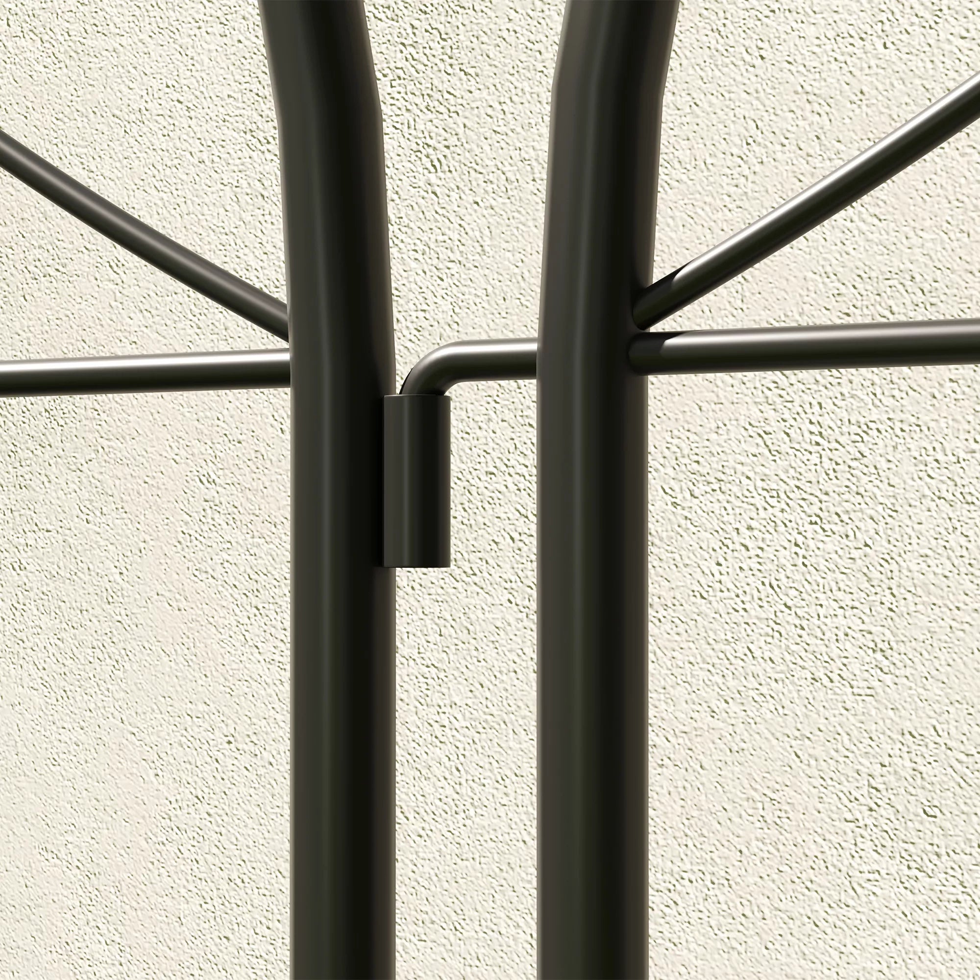 Metalinės grotelės vijokliniams augalams 50x150 cm juodos (2 vnt.)