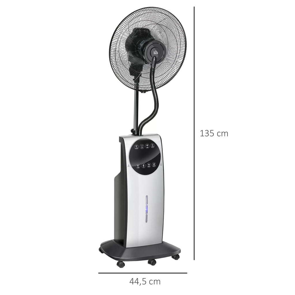 2-in-1 ventiliatorius, LED ekranas, laikmačio funkcija, Ø 44,5 x 135H cm, sidabrinis + juodas