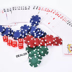 Uždaromas pokerio lagaminas Pokerio rinkinys su lagaminu 300 žetonų 5 kauliukai 2 kortų kaladės Priedai, pokerio žetonai Komplektas Pokerio žaidimas Kortų žaidimai Aliuminio lagaminas Texas Hold'em, Blackjack