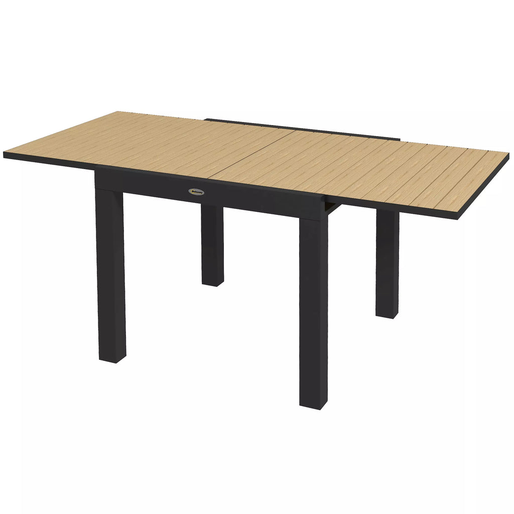Sodo stalas Lauko stalas, atsparus atmosferos poveikiui, 162 x 80 x 75 cm, geltonas