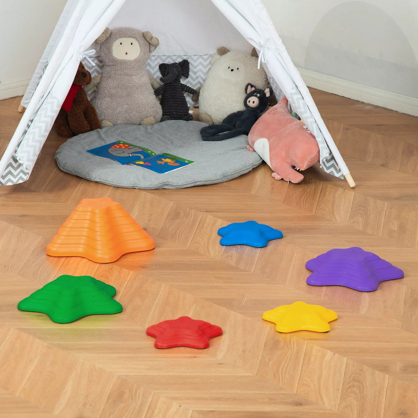 Sukraunami neslystantys pakopėliai vaikams, 3 dydžių, iki 80 kg, skirti naudoti lauke ir viduje