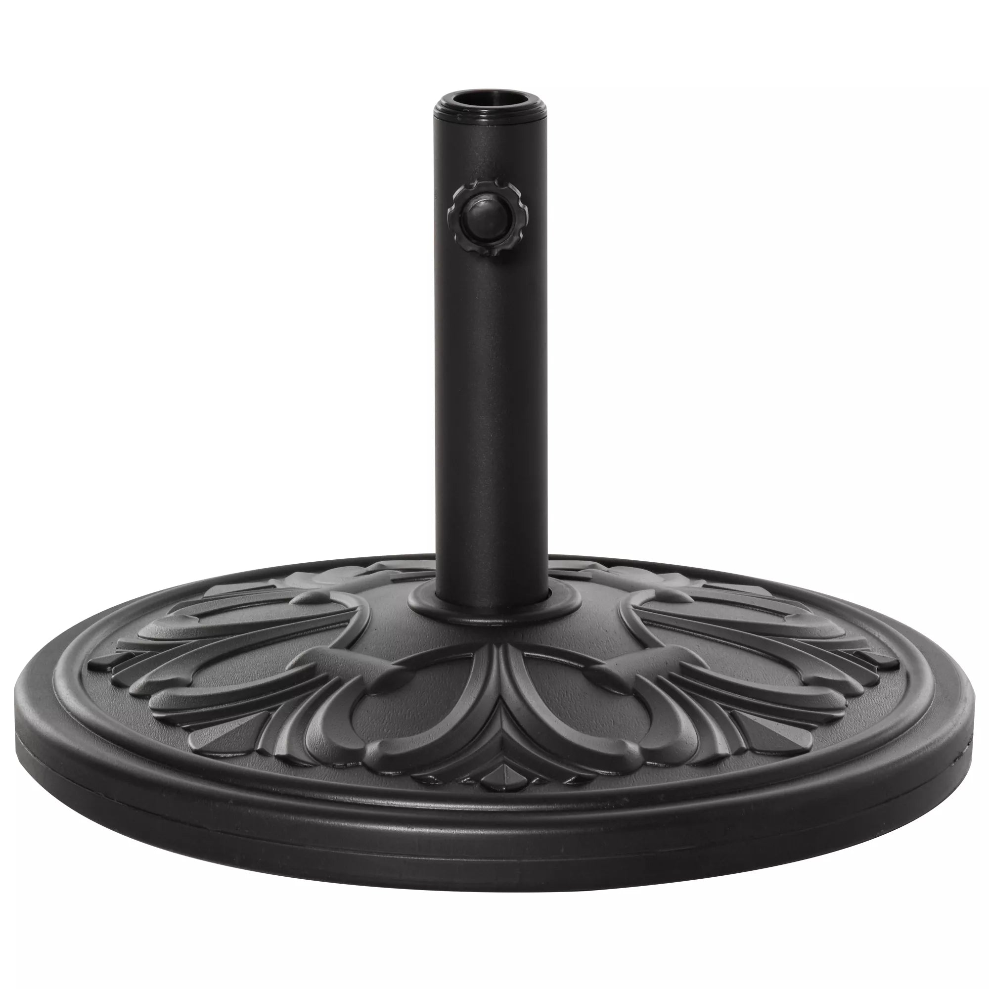 Skėčių stovas, 13 kg, skėčių stovas su 35 mm/38 mm/48 mm skersmens strypais, skėčių laikiklis sodui, balkonui, antikinė juoda spalva