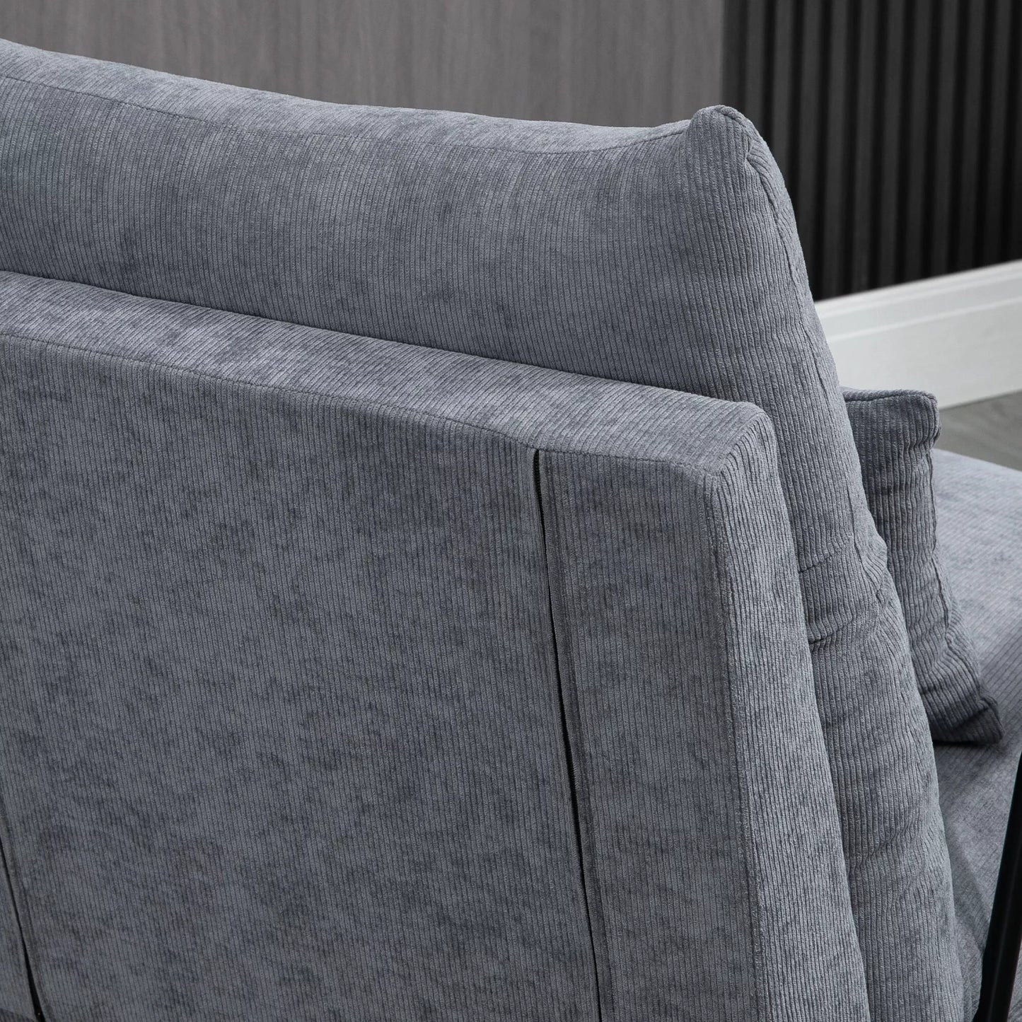 Fotelis su pakoja, minkštas fotelis, poilsio fotelis, su pagalvėle, 68 cm x 91,5 cm x 88 cm, šviesiai pilkos spalvos