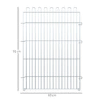Schema su aptvaro matmenimis: plotis 63 cm, aukštis 91 cm