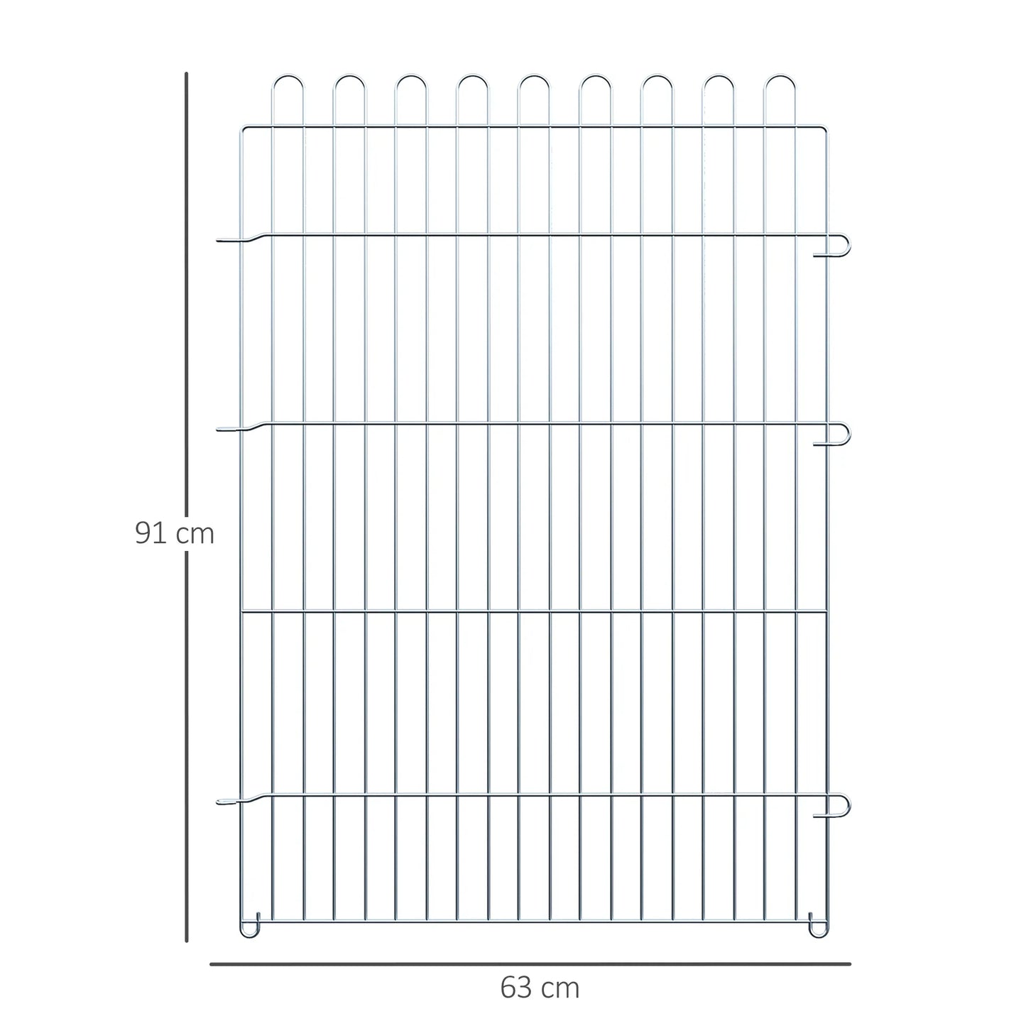 Laisvalaikio voljeras šuniukams, aptvaras, žaidimų aikštelė gyvūnams, 8 dalių, P63 x A91 cm