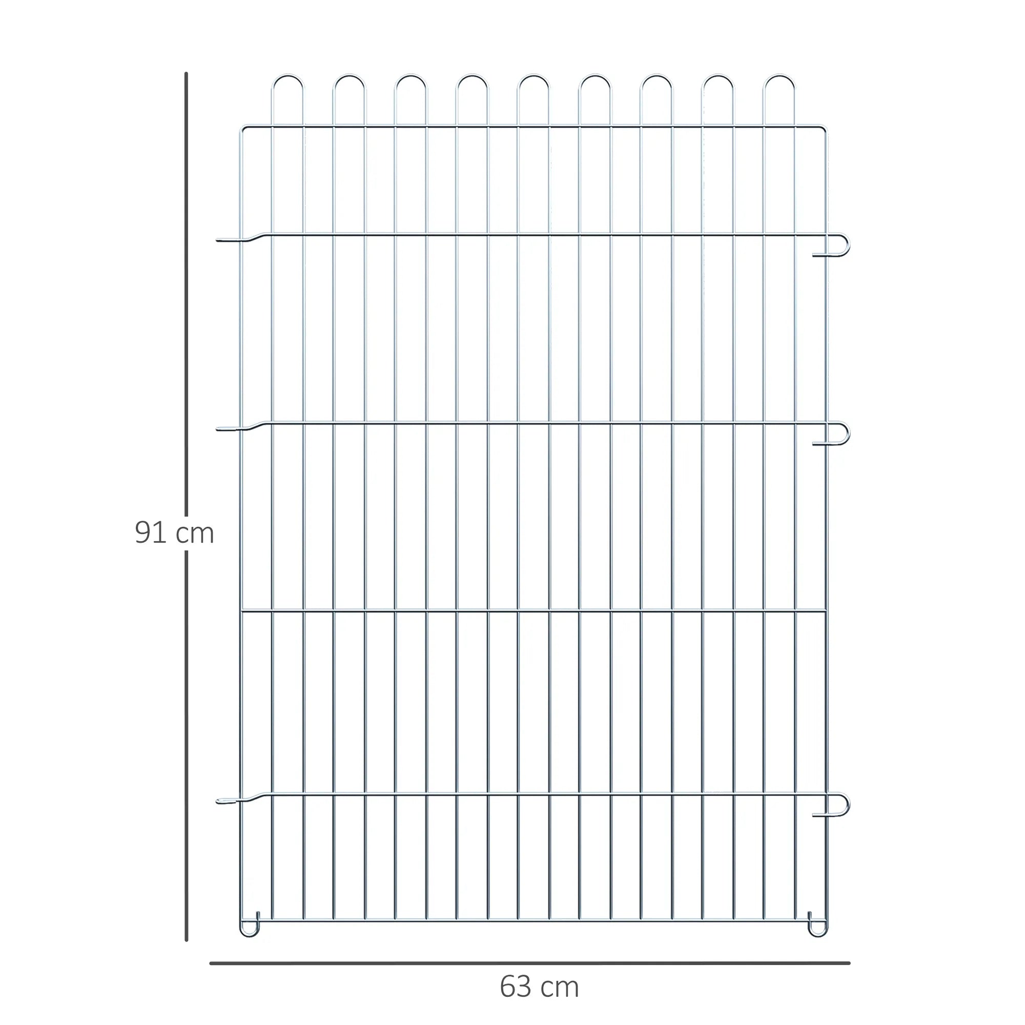Laisvasis aptvaras Šuniukų aptvaras Šuniukų tvora Šuniukų grotelės gyvūnams 8 dalių B63 x H91 cm