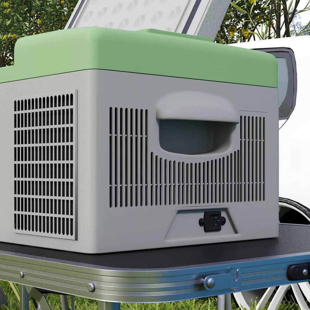 Automobilinis šaldytuvas, šaldymo dėžė, 16 l, nuo -20 °C iki 10 °C, ECO/MAX, 60 x 32 x 26 cm, žalia/pilka