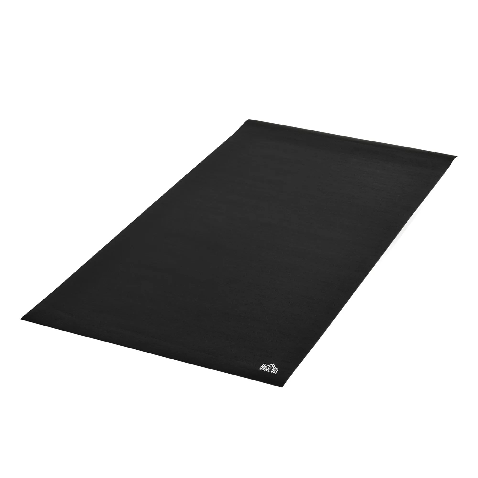 Neslystantis grindų apsauginis kilimėlis sporto įrangai, 6 mm storio, daugiafunkcis kilimėlis jogai, bėgimo takeliui, treniruokliui, juodas, 180x90 cm