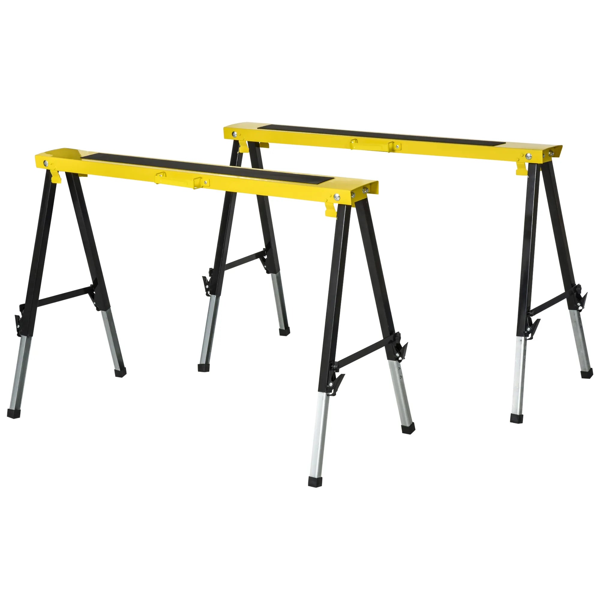 Ožys pjaustymui sulankstomas, reguliuojamas 100 x 49 x 62-90 cm, 2 vnt., geltonas