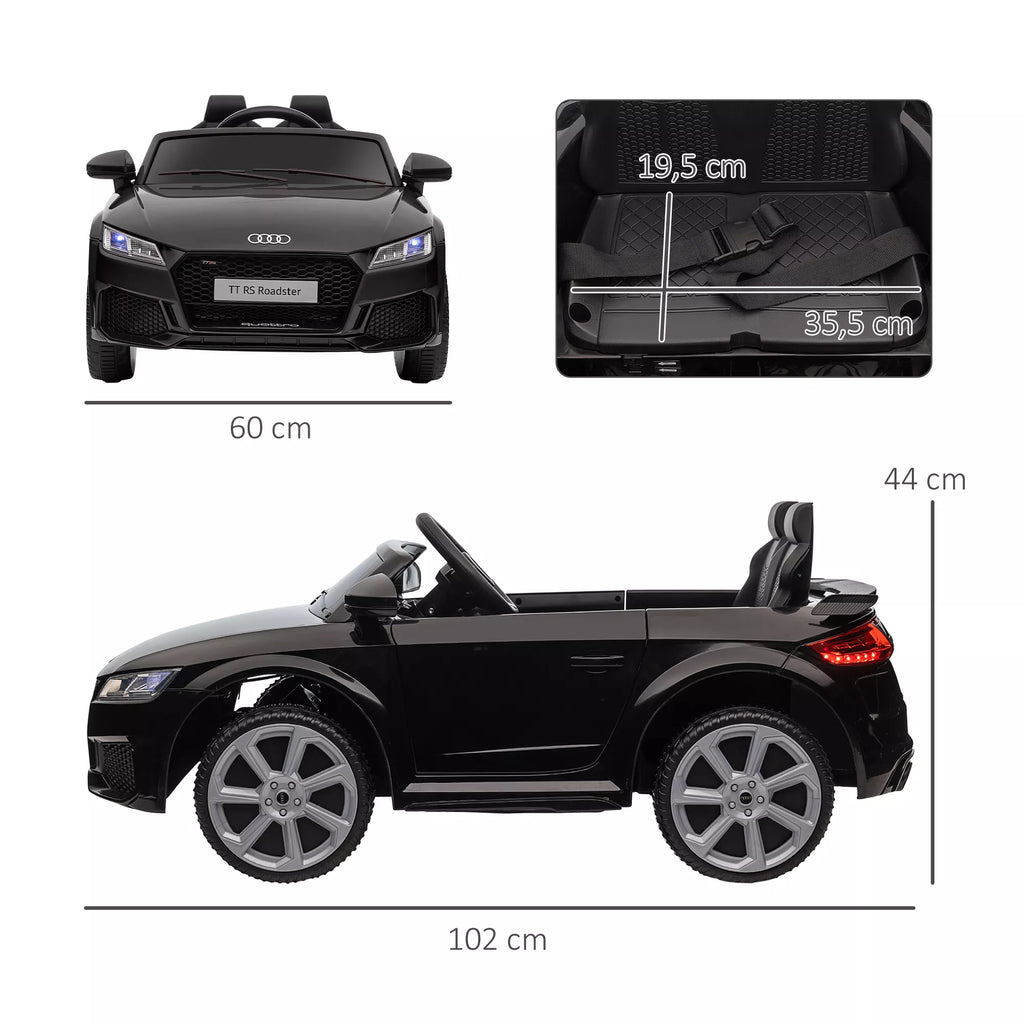 Schema su automobilio matmenimis: 102 × 60 cm, aukštis 44 cm