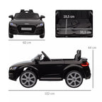 Schema su automobilio matmenimis: 102 × 60 cm, aukštis 44 cm