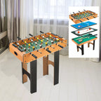 2 viename stalo futbolas, 4 viename daugiafunkcinis stalas, kompaktiškas, su žaidimo reikmenimis, 92 x 78 x 80 cm