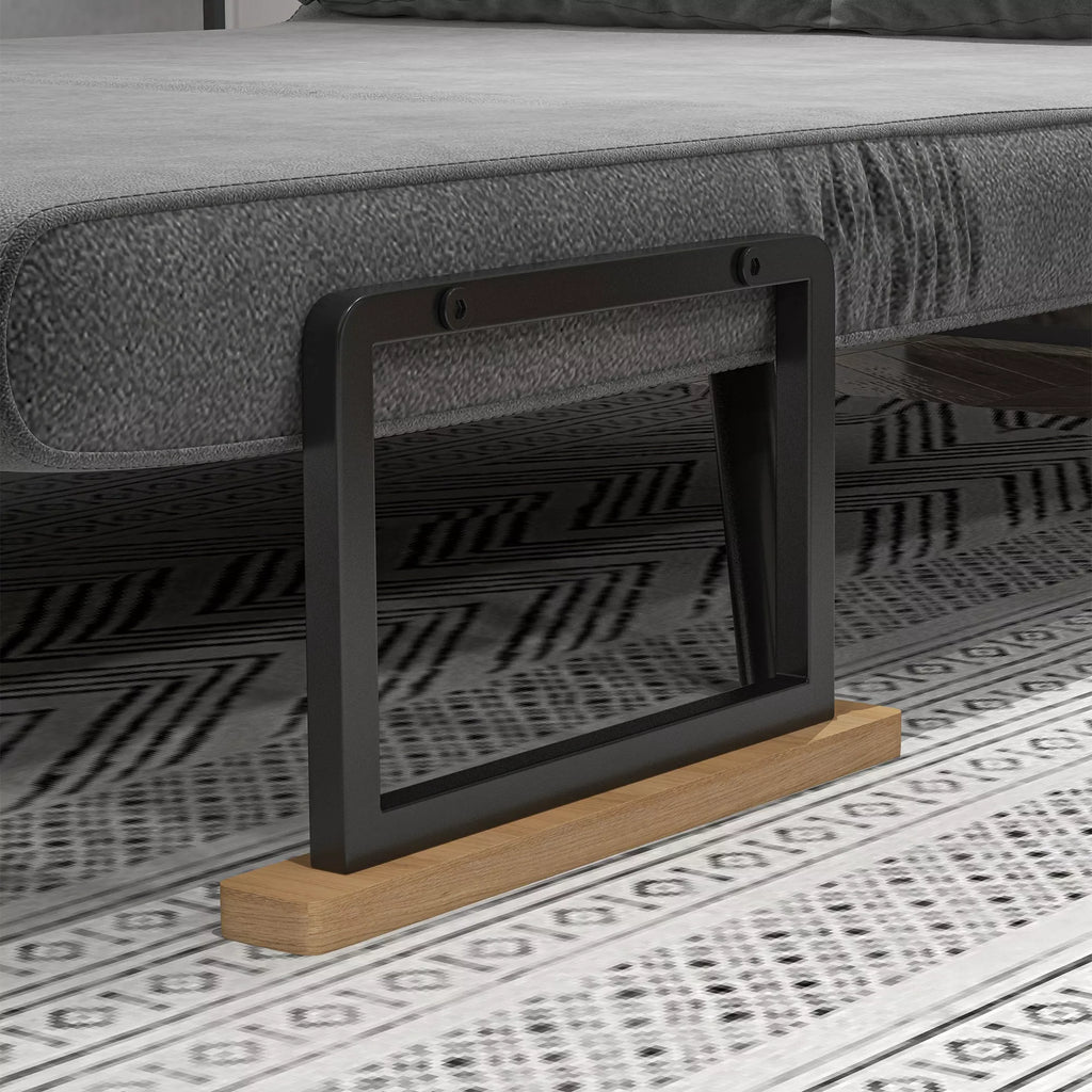 Miegamasis sofos 2-vietė sofa Velvet sofa, miegamoji funkcija, įskaitant 2 pagalvės, velvetinis išvaizda, natūralus + tamsiai pilkas + juodas