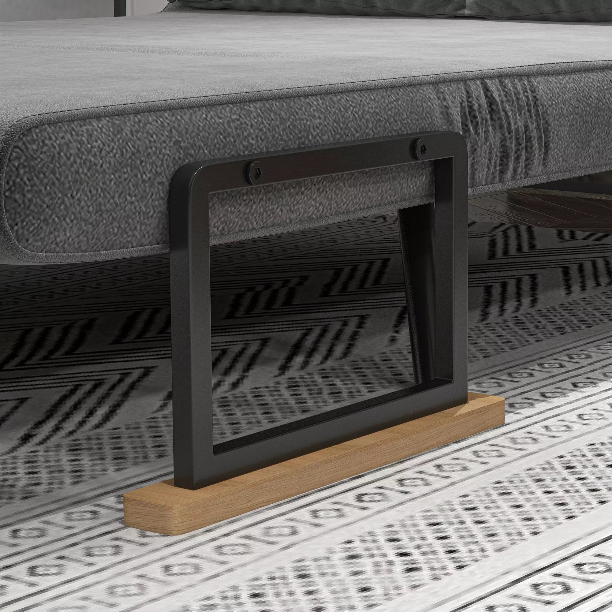 Miegamasis sofos 2-vietė sofa Velvet sofa, miegamoji funkcija, įskaitant 2 pagalvės, velvetinis išvaizda, natūralus + tamsiai pilkas + juodas