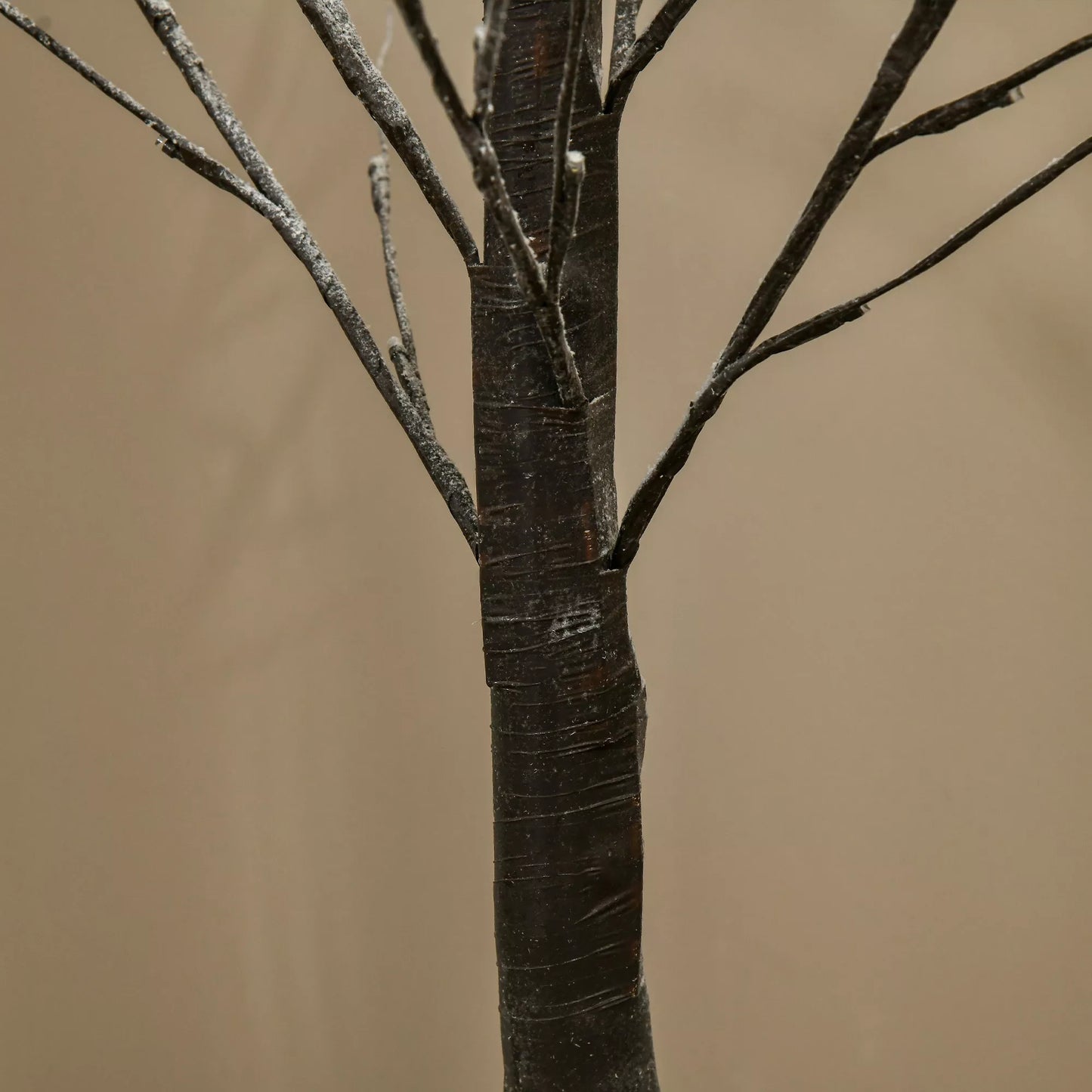 Dirbtinis beržas su LED apšvietimu, 96 šiltai baltos spalvos mikroskadinės LED lemputės, 150 cm, rudas