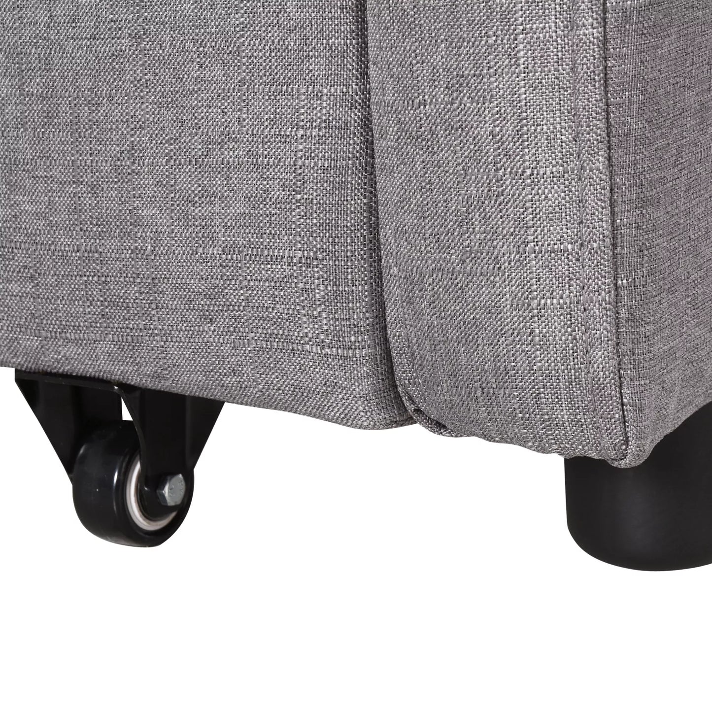 Dvivietė miegamoji sofa su daiktadėže, lengvai transformuojama, lankstus dizainas, pilka