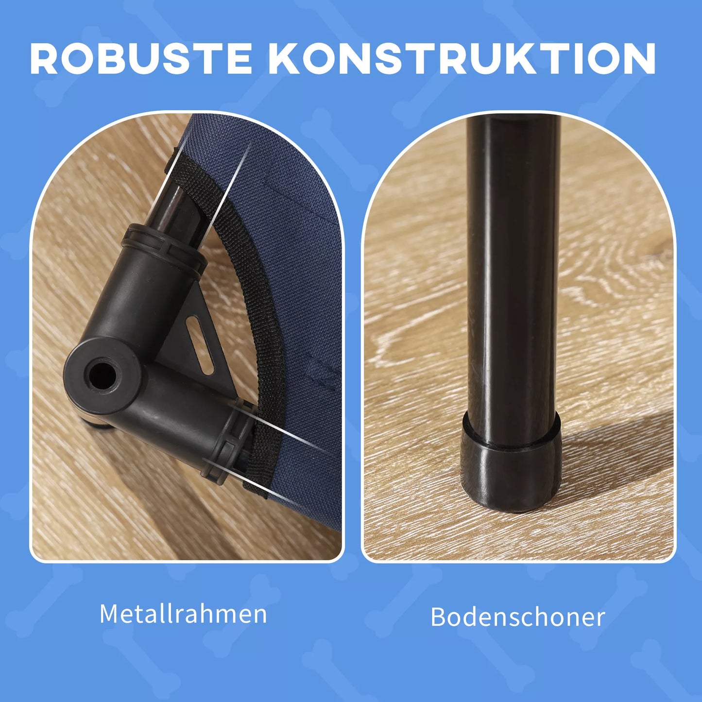 Augintinio lova su baldakimu, šunų lova, sulankstoma, atspari oro sąlygoms, mėlyna