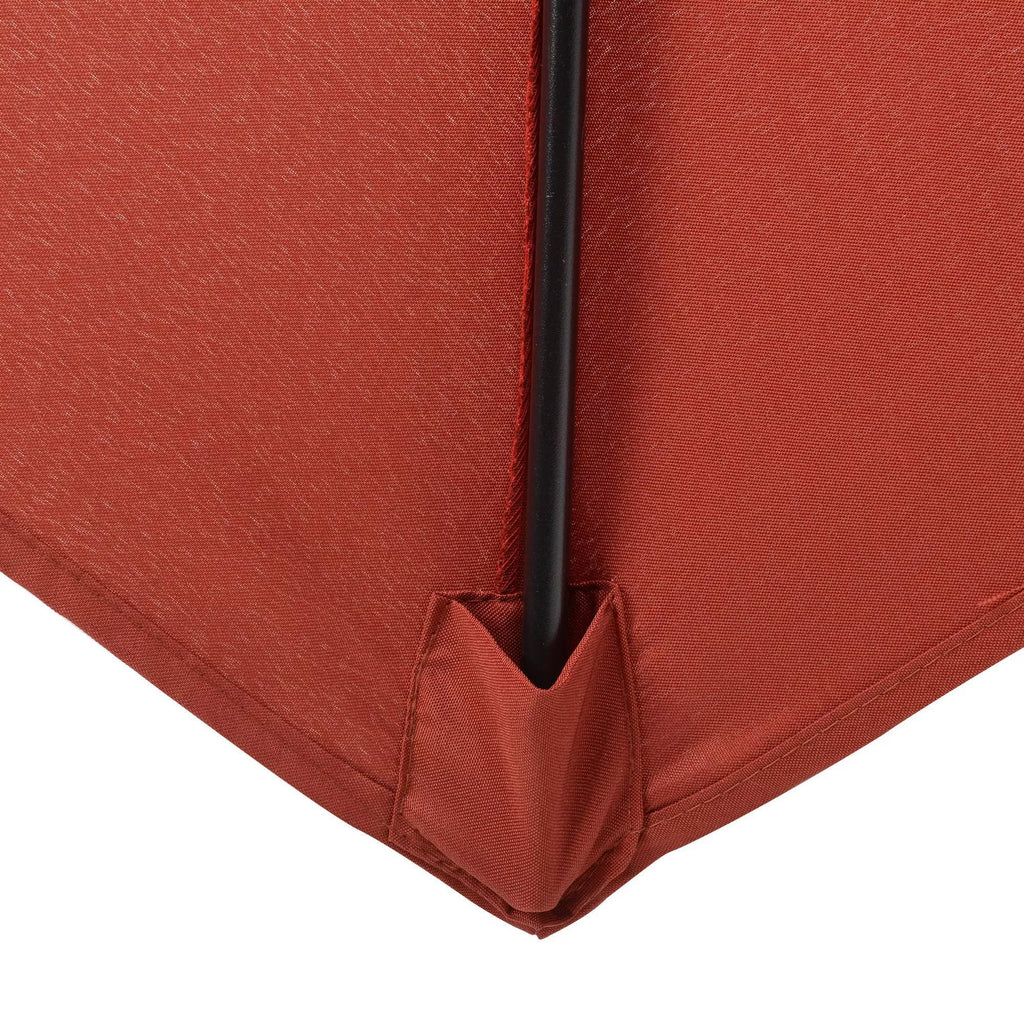 Skėtis nuo saulės Ø196 cm, šešiakampis balkono skėtis paplūdimiui, balkonui, sodui, vyno raudonos spalvos