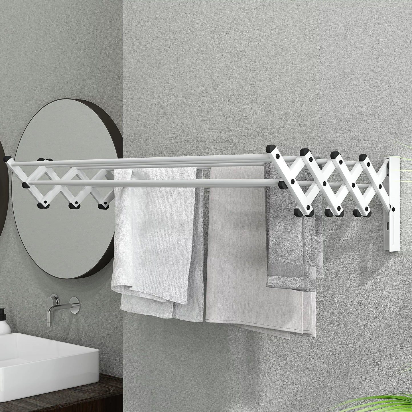 Aliuminio rankšluosčių laikiklis, reguliuojamas, vidiniam ir lauko naudojimui, sidabrinis