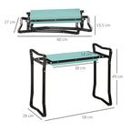 Suoliuko matmenų schema sulankstytoje ir išskleistoje padėtyse