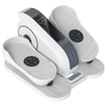 Sėdimojo treniruoklio, mini elipsinio treniruoklio su LCD monitoriumi, nuotolinio valdymo pultu, 10 reguliuojamų greičio lygių, baltos spalvos