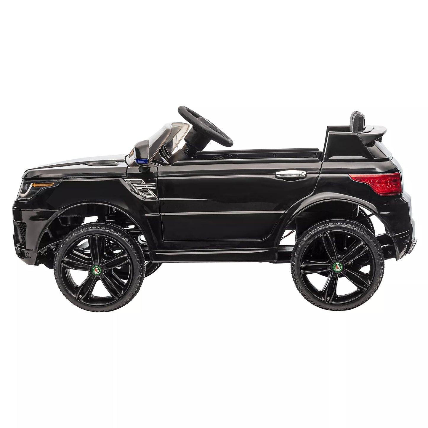 Vaikeliškas elektrinis SUV automobilis, iki 5 km/h, su saugos diržu, nuotolinio valdymo pulteliu, priekiniais žibintais, muzikos funkcija, juodas