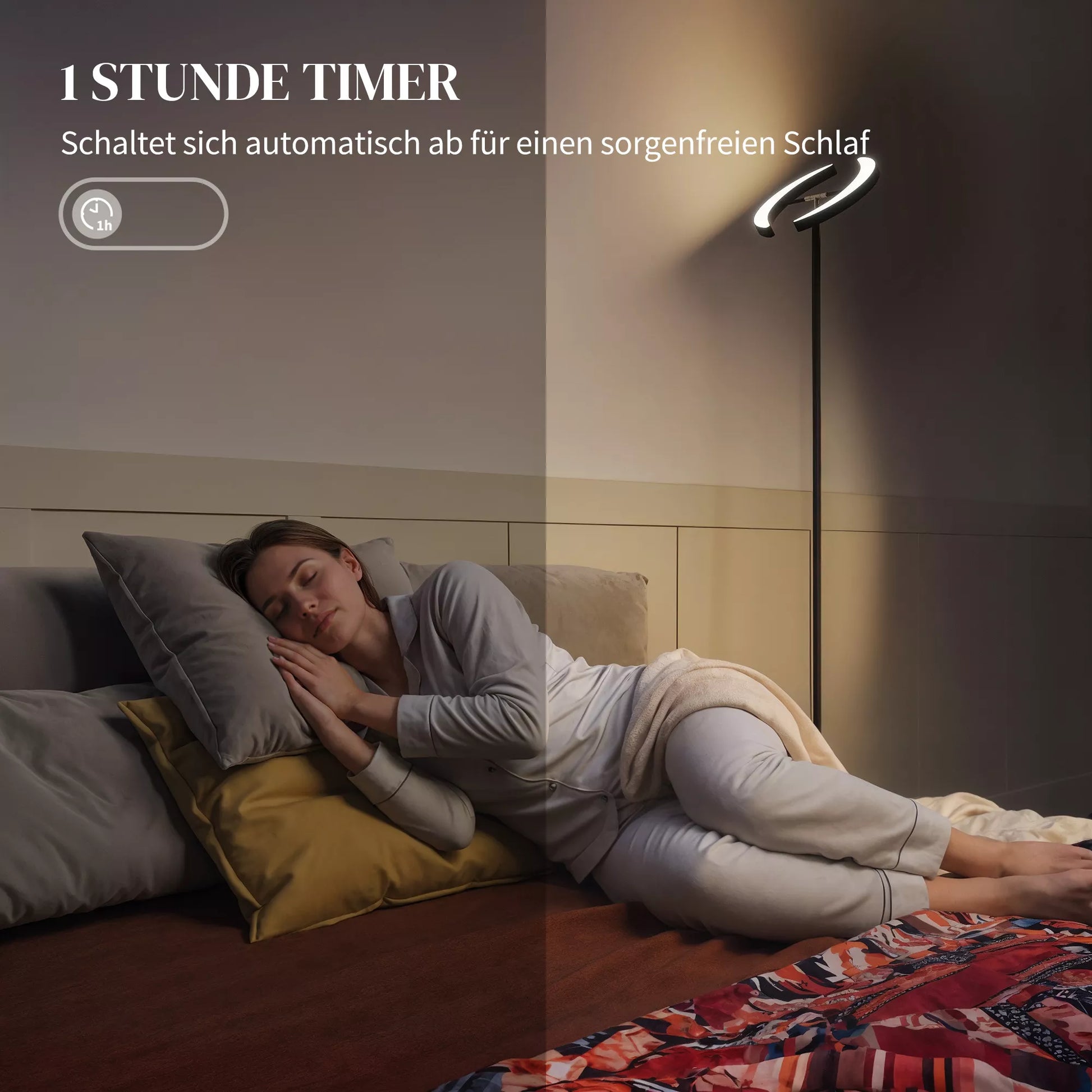 RGB stovas, reguliuojamas šviestuvas su daugiaspalvėmis apšvietimo galimybėmis, pasukamas, juodas