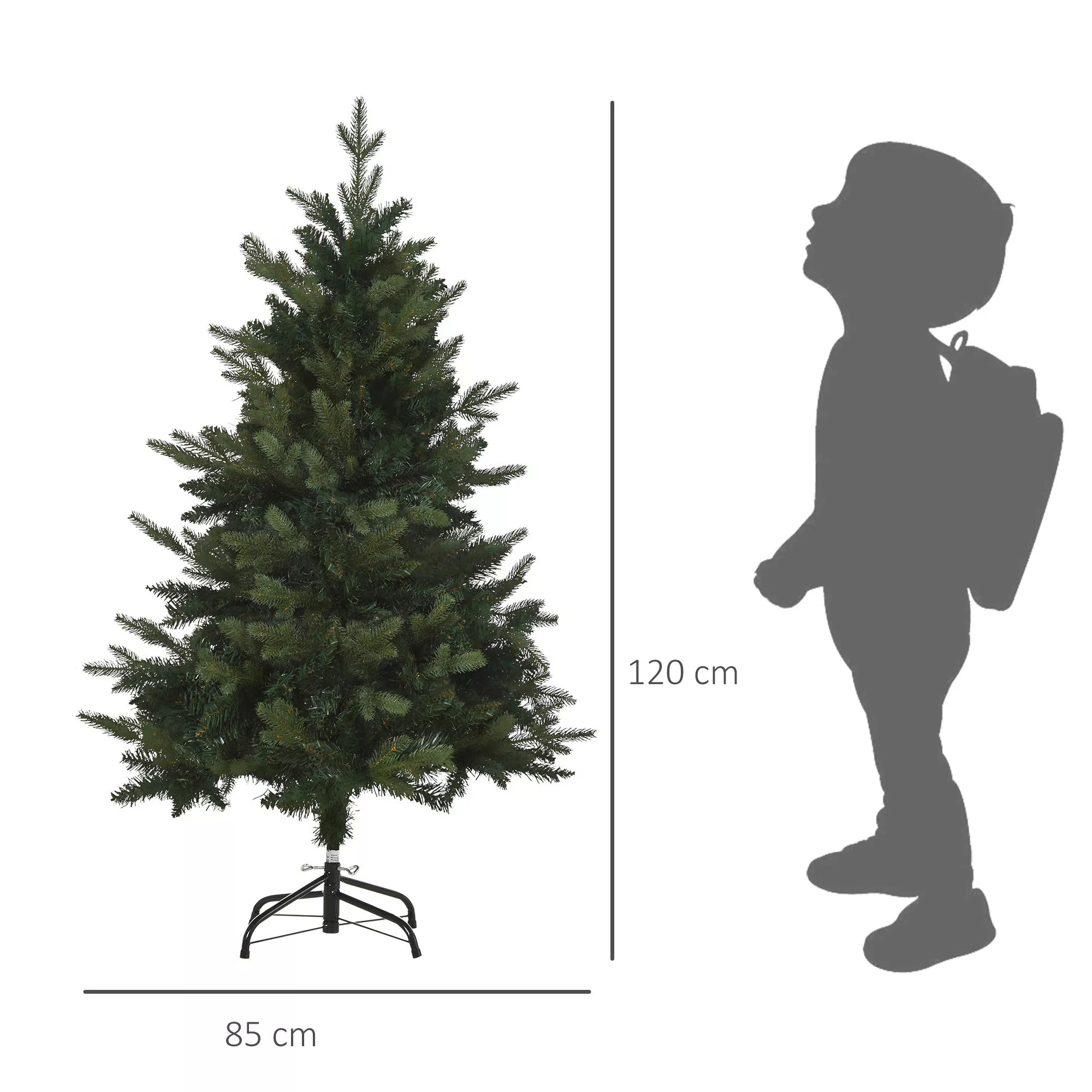 Dirbtinė eglutė su stovu, 1,2 m, žalia