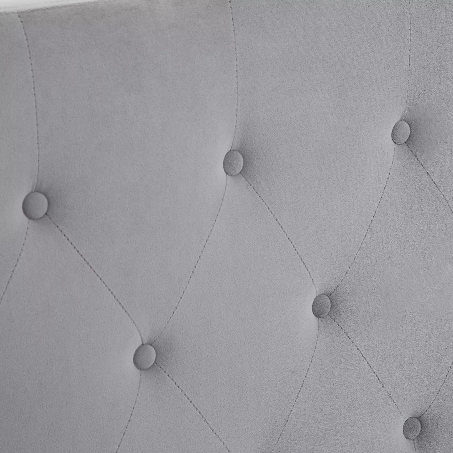 Lovos galvūgalis, minkštas lovos galvūgalis, atlošas, pilkos spalvos, tuopos, aksomo audinys, 185 x 8 x 134 cm