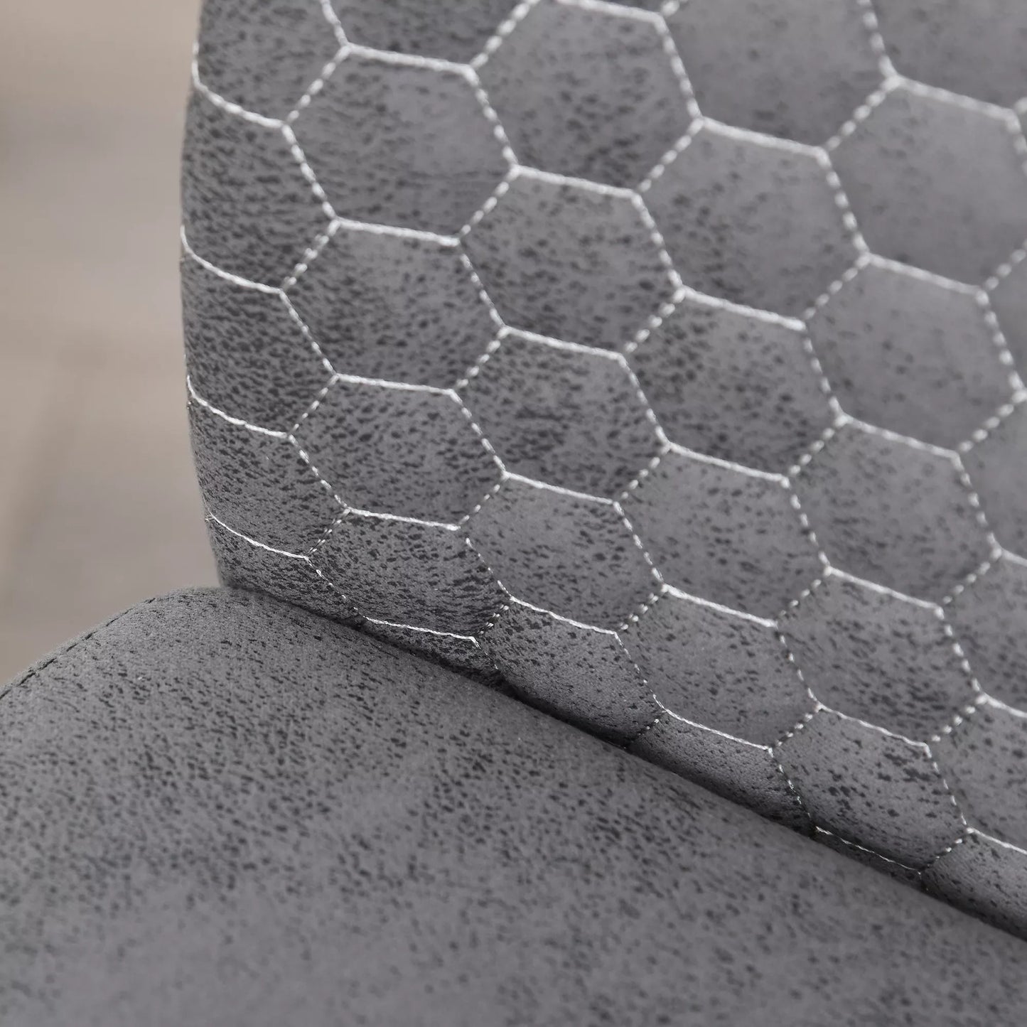 HOMCOM 4 vnt. rinkinys Svyruoklinės valgomojo kėdės 4 dalių virtuvės kėdės, mikropluoštas, 45 x 61 x 98 cm, pilkos