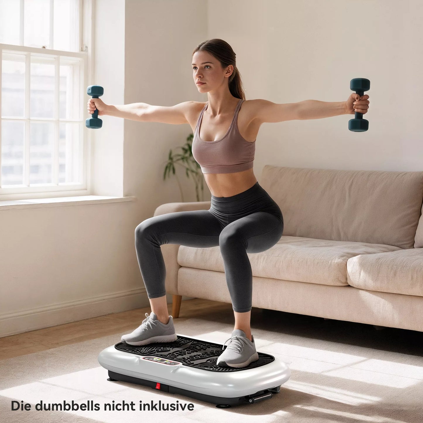 Vibracinė plokštė su 99 lygiais, 2 fitneso juostos 73 x 40 x 13 cm Balta + juoda