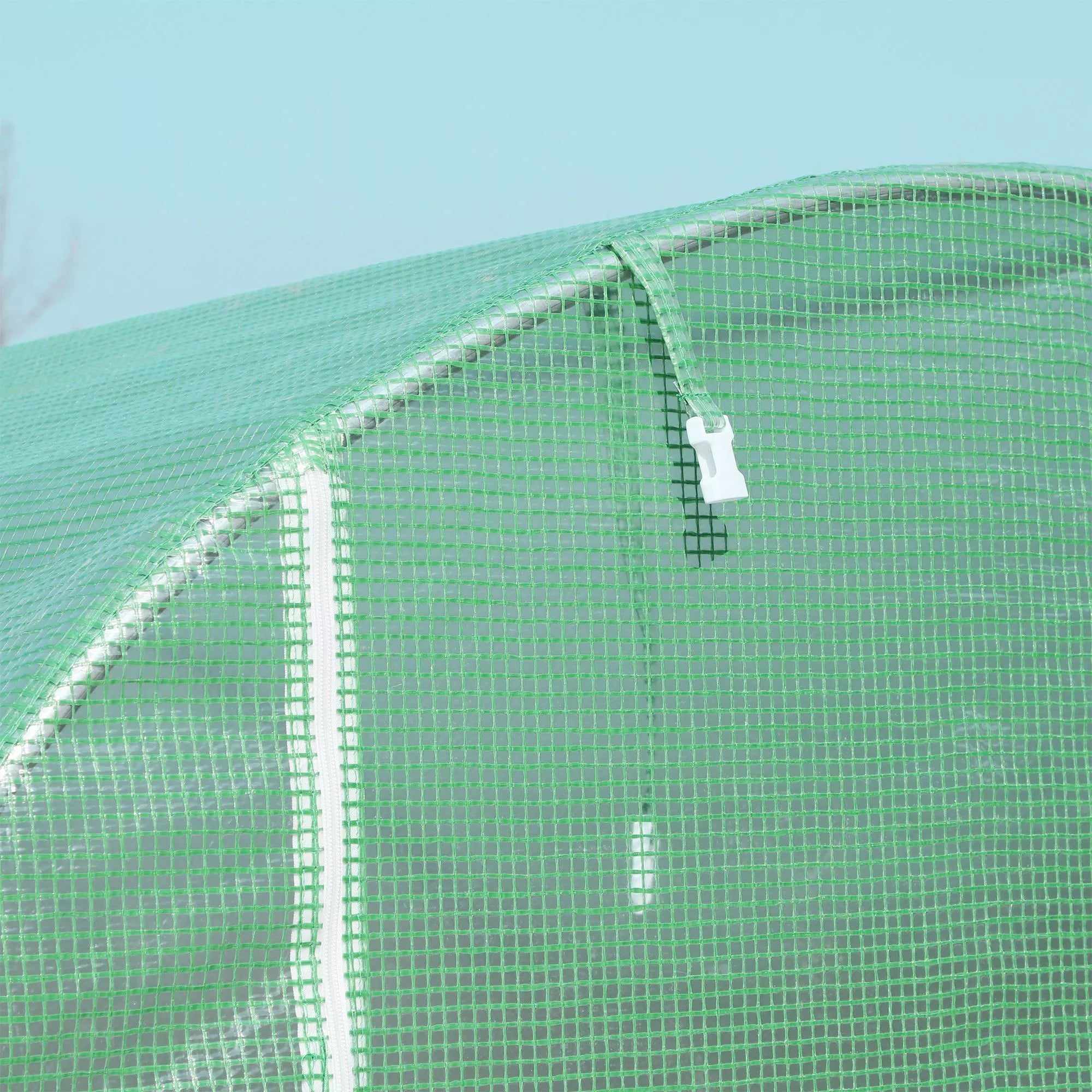 Šiltnamis 500x200x205 cm Plėvelinis šiltnamis Pomidorų šiltnamis su durimis, 8 langais, plėvelinis tunelis iš cinkuoto plieno, PE, tvirtas šiltnamis Augalų tunelis, įskaitant žemės inkaro ir virves, žalias