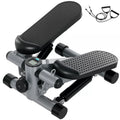 2in1 Mini treniruoklis namams su Power Ropes, LCD ekranu, Up-Down Swing Stepper, 41 x 30,5 x 18,5 cm, pilkos spalvos