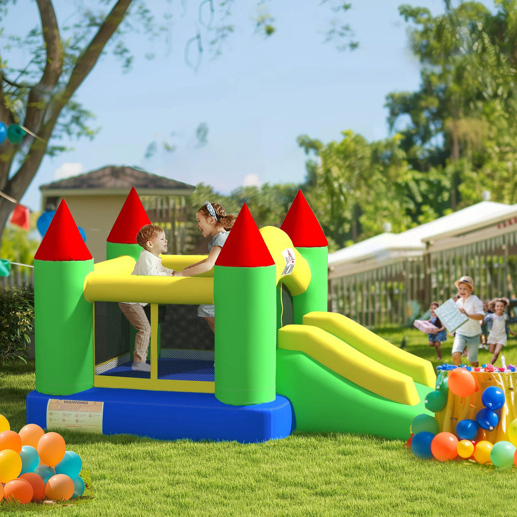 Pripučiama pilis su čiuožykla Play and Fun, 3-10 metų vaikams, daugiaspalvė