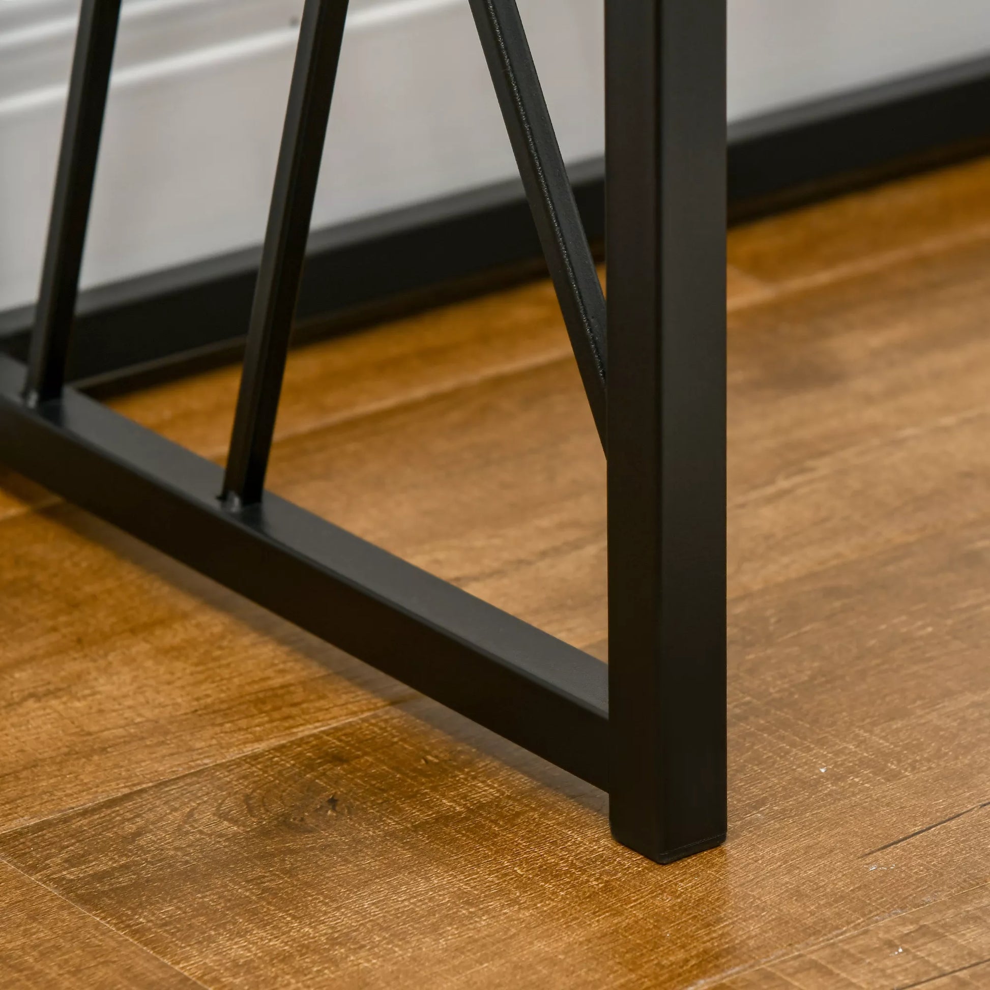 Konsolė, koridoriaus stalas, pramoninis dizainas, tvirtas metalinis rėmas, 120 x 35 x 75 cm