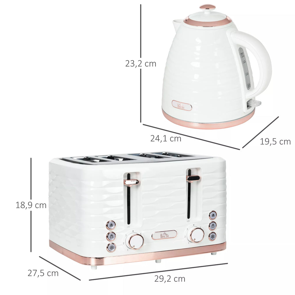 Skrudintuvo ir virdulio komplektas, 1,7 l, kreminės spalvos