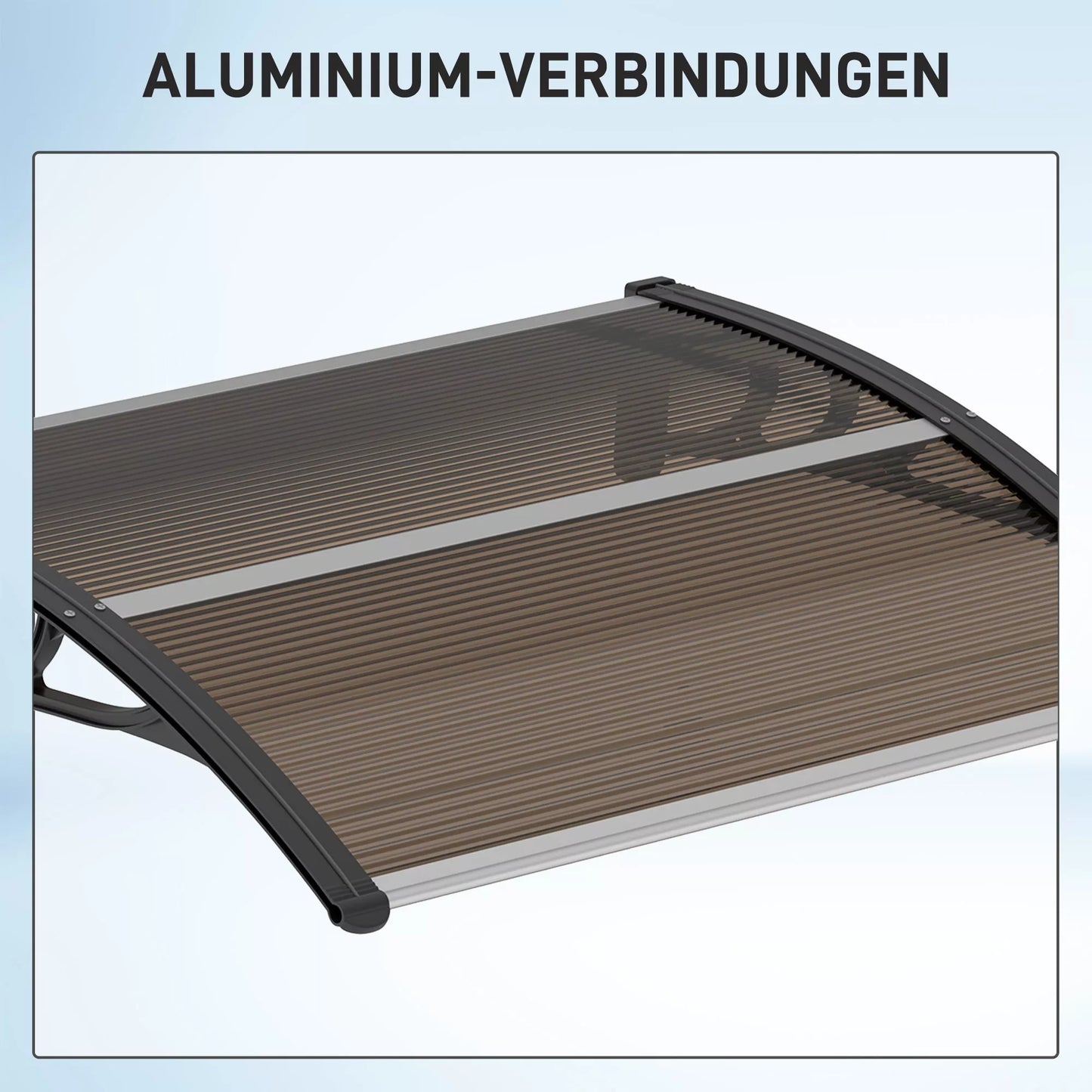 Stogelis virš durų 120 x 75 cm polikarbonatinis denginys pasviręs