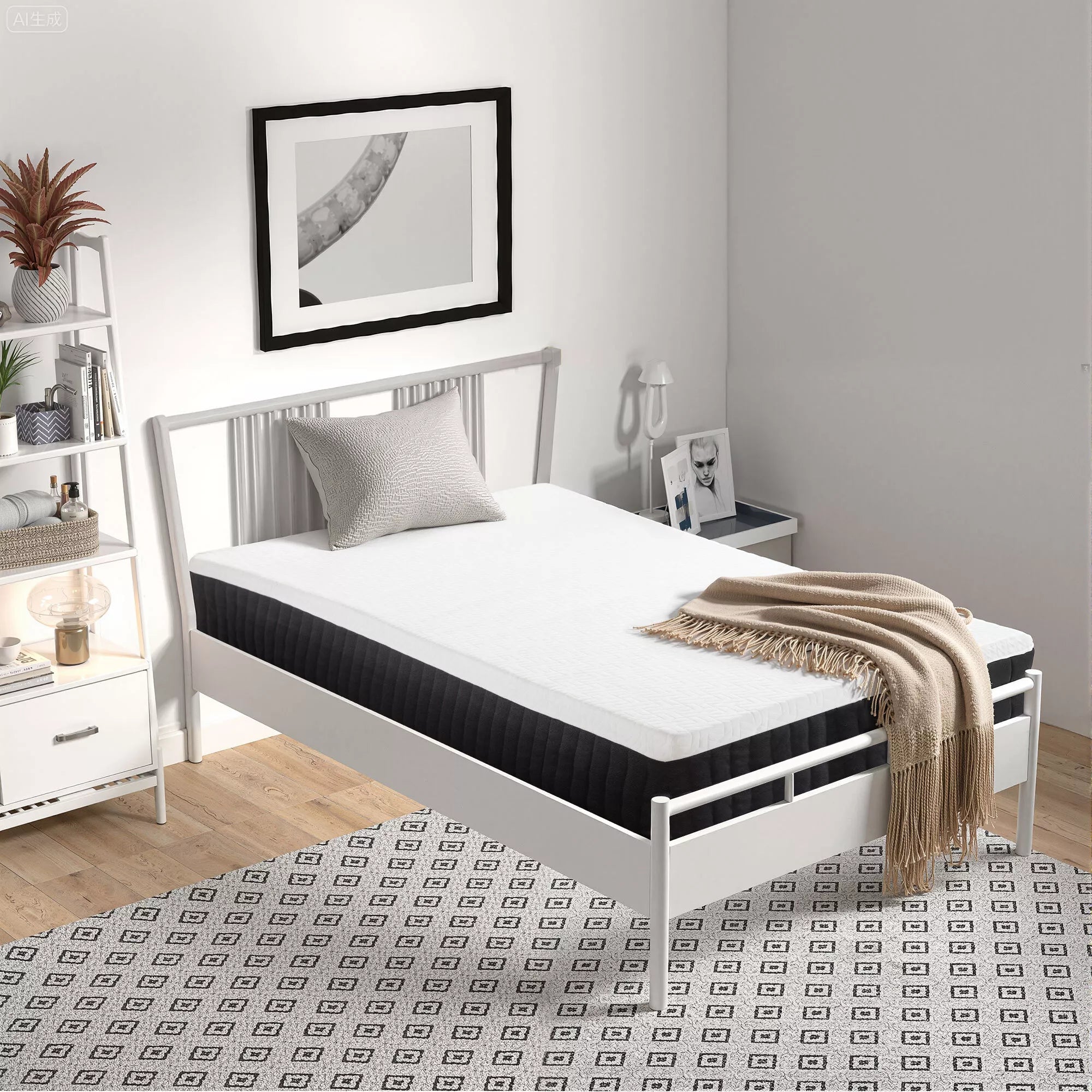 Ergonominis čiužinys, Memory putos, 7 zonų atrama, kišeninės spyruoklės