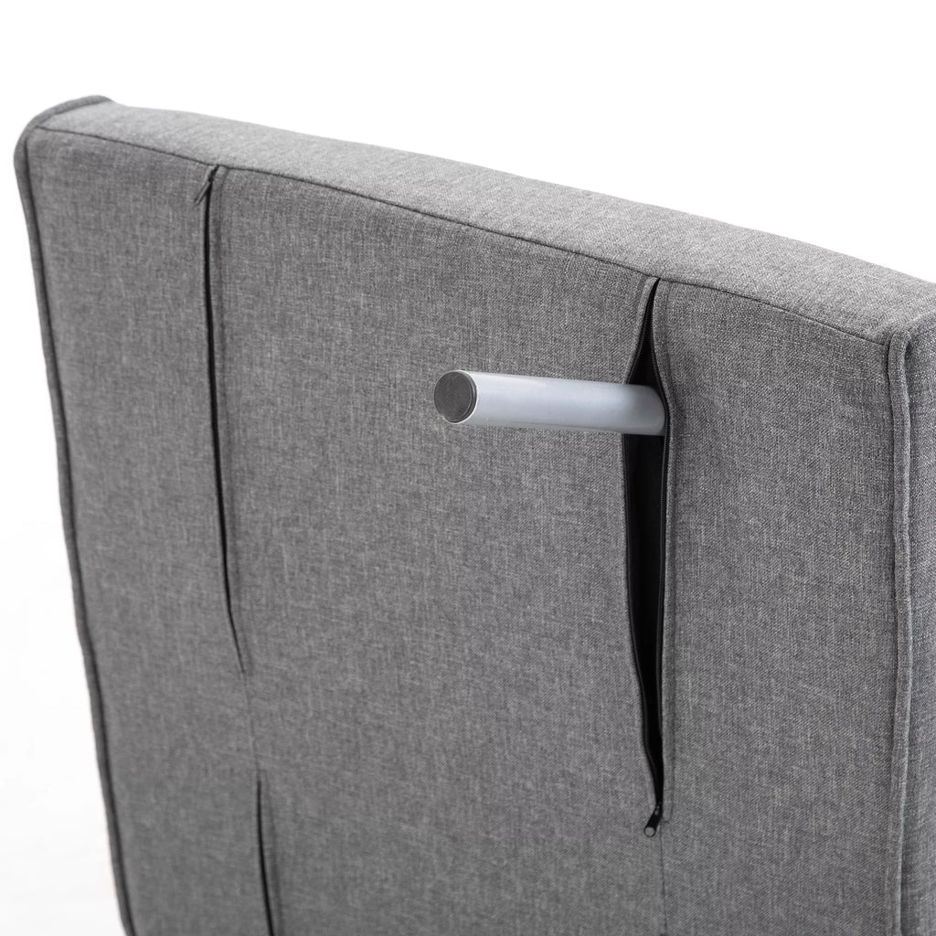Sofa-lova su reguliojamu atlošu, 185,5 cm, pilka