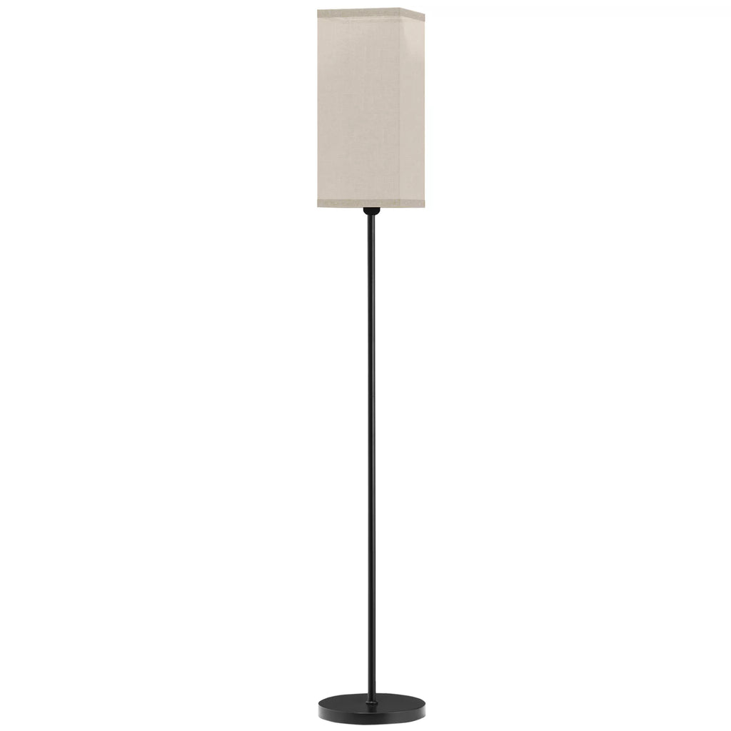 Juoda pastatoma lempa su dirbtinio lino gaubtu