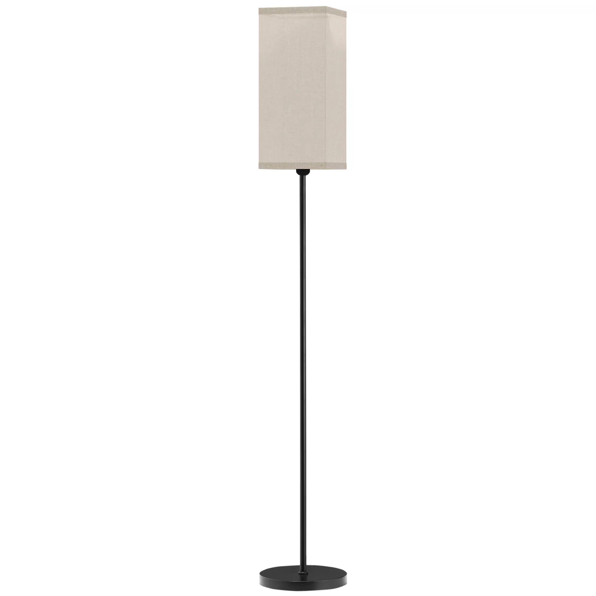 Juoda pastatoma lempa su dirbtinio lino gaubtu